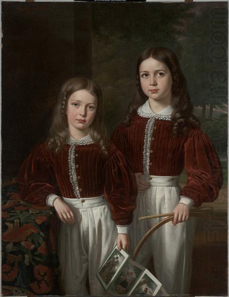 Portrait of Two Children, Probably the Sons of M. Almeric Berthier, comte de LaSalle, unknow artist